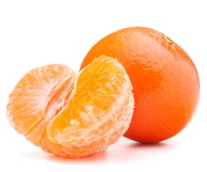 tangerine or mandarin fruit  on white background